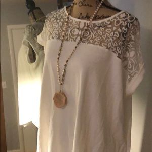 Heavy burnout, high low cotton blouse